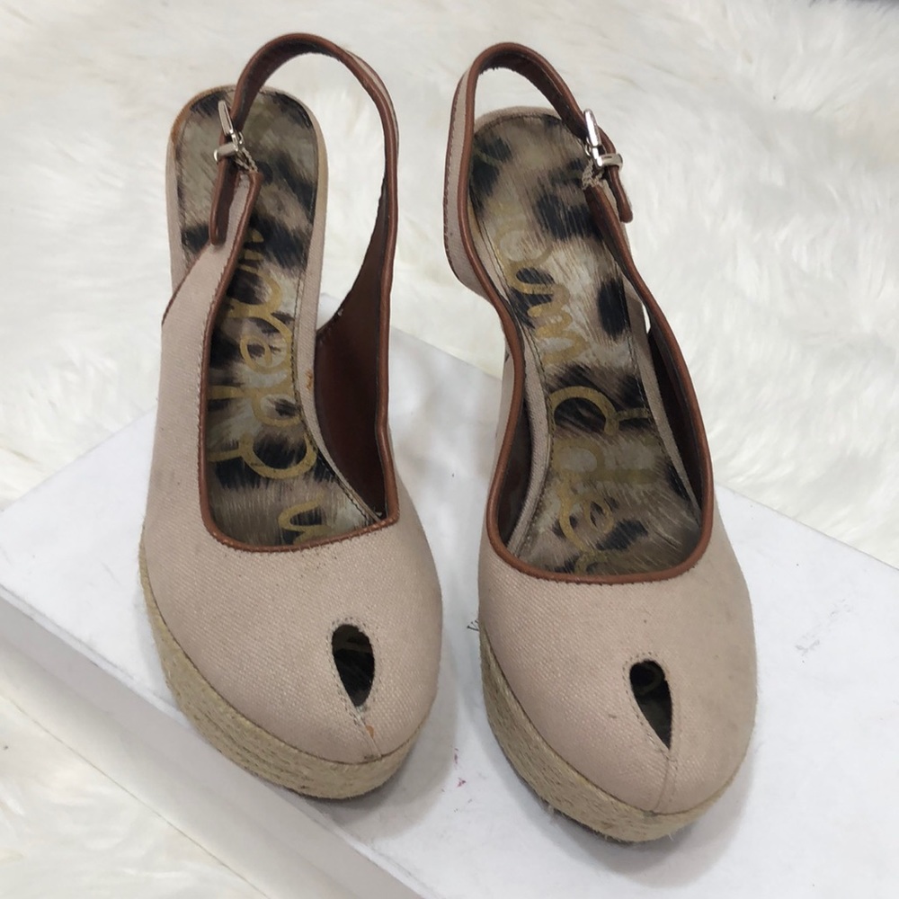 Sam Edelman S- Novato sand sling back pumps size 6 - Picture 3 of 7
